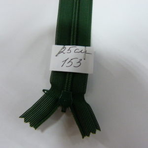 Молния потайная №3 25см Е-153 зеленый , шт