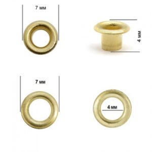 Люверсы №17 (3мм) золото (уп,5000шт), шт