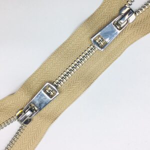 Молния металл титан №5 никель 85см два замка D101 песчаный, шт